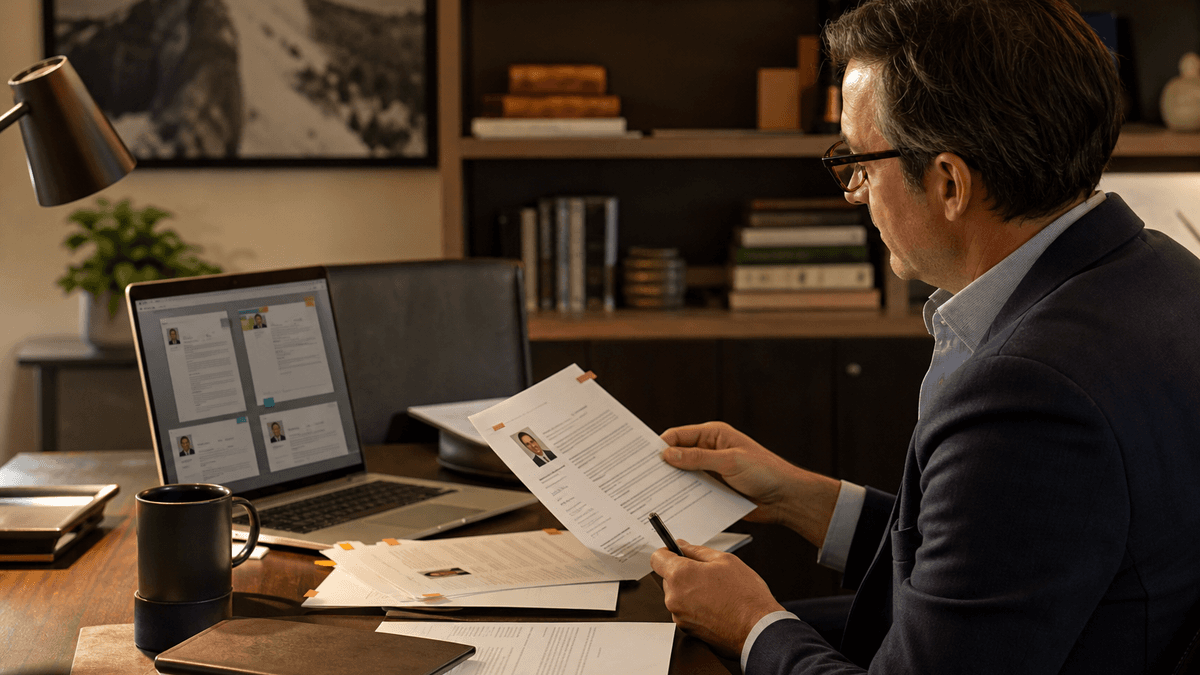 A partner's inbox with briefs and flags already assembled